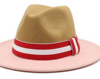 Customize Color-block 3-Colors Fedora Hat Design