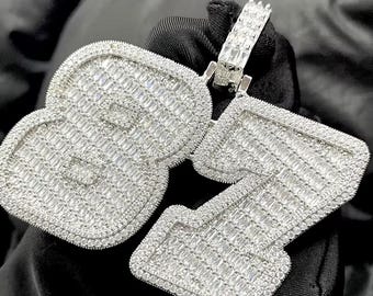 Customize Big Diamond Pendant Necklace Design