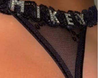 Customize Name Lace G-String Thong Design