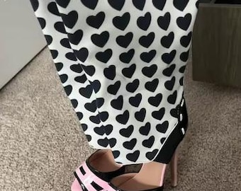 Customize Knee High Leather Hears Peep Toe Shoe Design