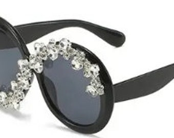 Customize Round Diamond Strip Sunglass Design