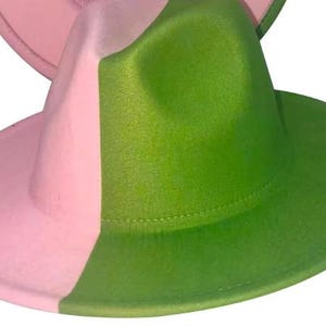 Customize Unisex Two Half Color Fedora Hat Design