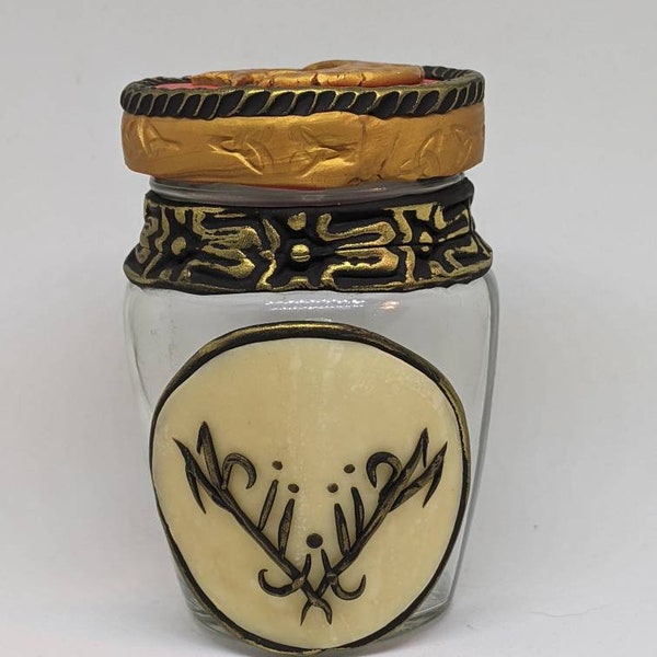 Spell jar, spell bottle, Wiccan art, Moon water jar, alter decor.