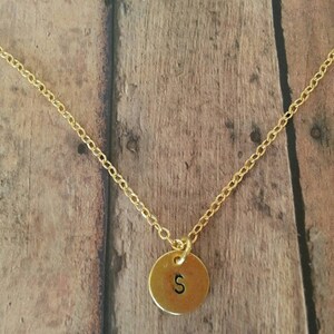 14k Gold Filled Initial Necklace,Hand Stamped Custom Necklace,Letter Dainty necklace,Personalized Necklace,Gift for her,Personalized Gift