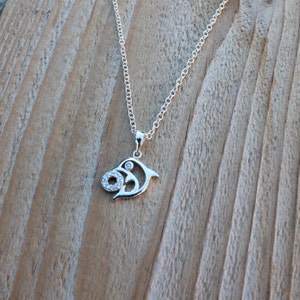 925 Thai Sterling silver Dolphin Necklace,Dolphin pendant, Silver Dolphin Jewelry,Choose chain,Tiny Sterling Silver, Nautical, Dolphin Lover