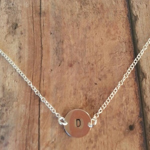 925 Thai Sterling Silver Initial Necklace,Stamped Custom Necklace,Letter necklace, Personalized Necklace,Gift for her,Personalized Gift,