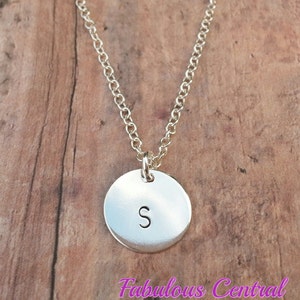 925 Thai Sterling Silver Initial Necklace,Stamped Custom Necklace,Letter necklace, Personalized Necklace,Gift for her,Personalized Gift,