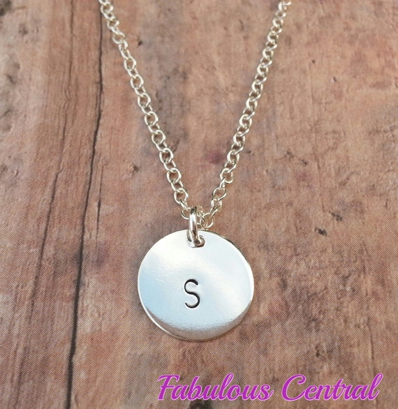 925 Thai Sterling Silver Initial Necklace stamped Custom Necklace letter Necklace Personalized Necklace gift for Her personalized Gift Etsy