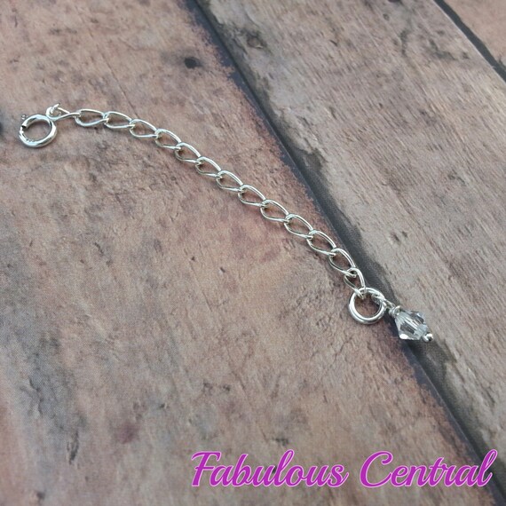2.5 Chain extenders 925 Sterling Silver Extencion for Necklace or