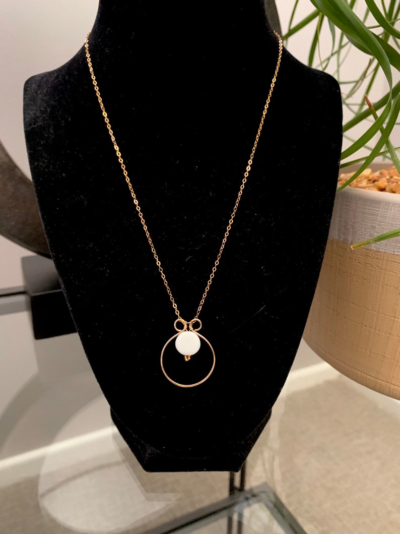 Circle Pendant Gift for Her Sun and Moon Necklace Delicate Gold Hammered Necklace