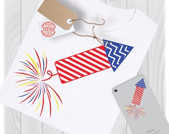 Firecracker SVG File, 4th of July, Patriotic Design (Digital Download)