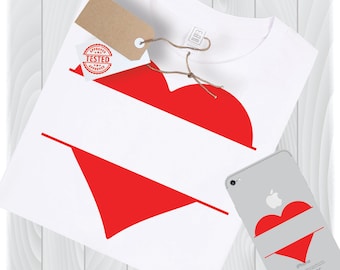 Heart Monogram SVG Files | Valentine's Day Cricut Designs