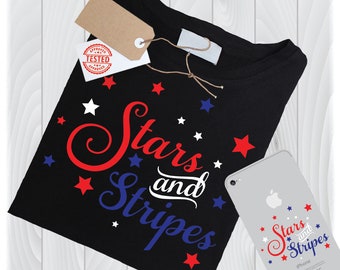 Stars and Stripes SVG Files, 4th of July Cricut, Silhouette (Digital Download)