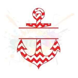Anchor SVG Files, Anchor Monogram SVG, SVG, Split Anchor Svg, Nautical Svg, Anchor Cut File, Svg Files for Cricut, Svg Cutting Files
