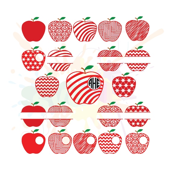 Download Teacher Apple SVG Files for Cutting Cricut Chevron Designs ...