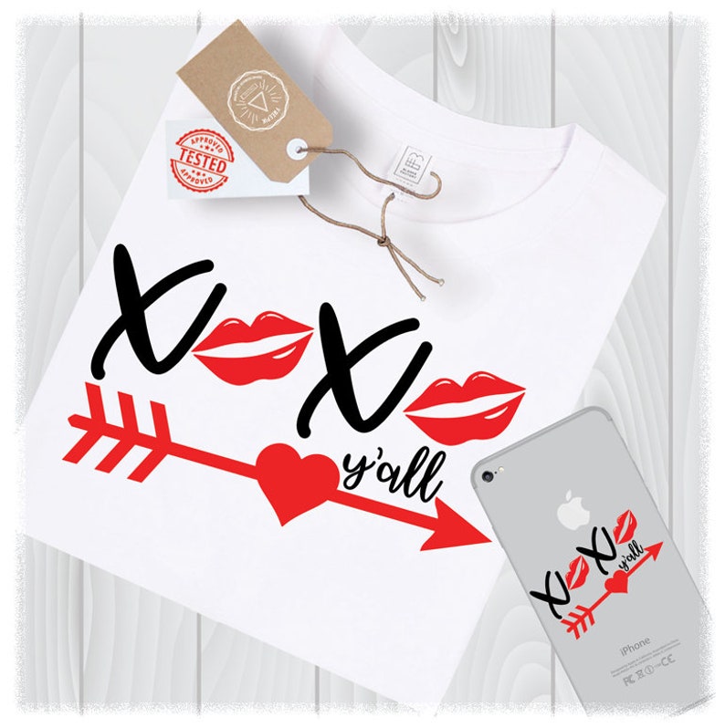 Download XOXO Svg Files XOXO Y'all Svg Valentine Svg Lips Svg | Etsy