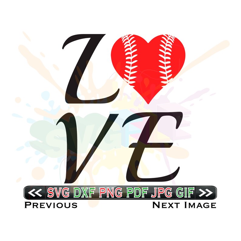 Love Baseball SVG Files for Cricut Designs Baseball Mom ...