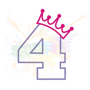 Plotterdatei 4. Geburtstag, Geburtstag SVG, Vierter Geburtstag, SVG, Geburtstag svg, Vier Svg, Svg, Geburtstagsshirt Svg, Plotterdatei