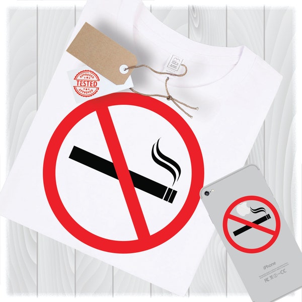 No Smoking Sign Svg Files for Cricut Designs | Planner Sticker Svg | Home Decor Svg | No Smoking Svg | No Smoking Printable