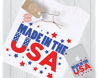 Made in America SVG Files, Patriotic USA Design (Digital Download)