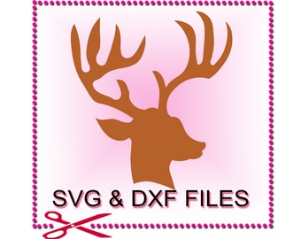 Deer Head SVG Files, Deer SVG, Hunting Svg, Svg Files, Reindeer Svg, SVG, Christmas Svg, Deer Silhouette, Deer Clipart, Deer Head Clipart