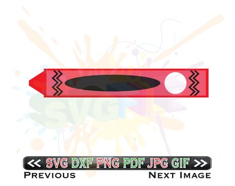 Crayon Monogram SVG Files, School Teacher Designs (Digital Download)