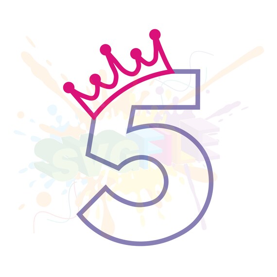 Download 5th Birthday SVG Files for Cutting Five Girl Cricut ...