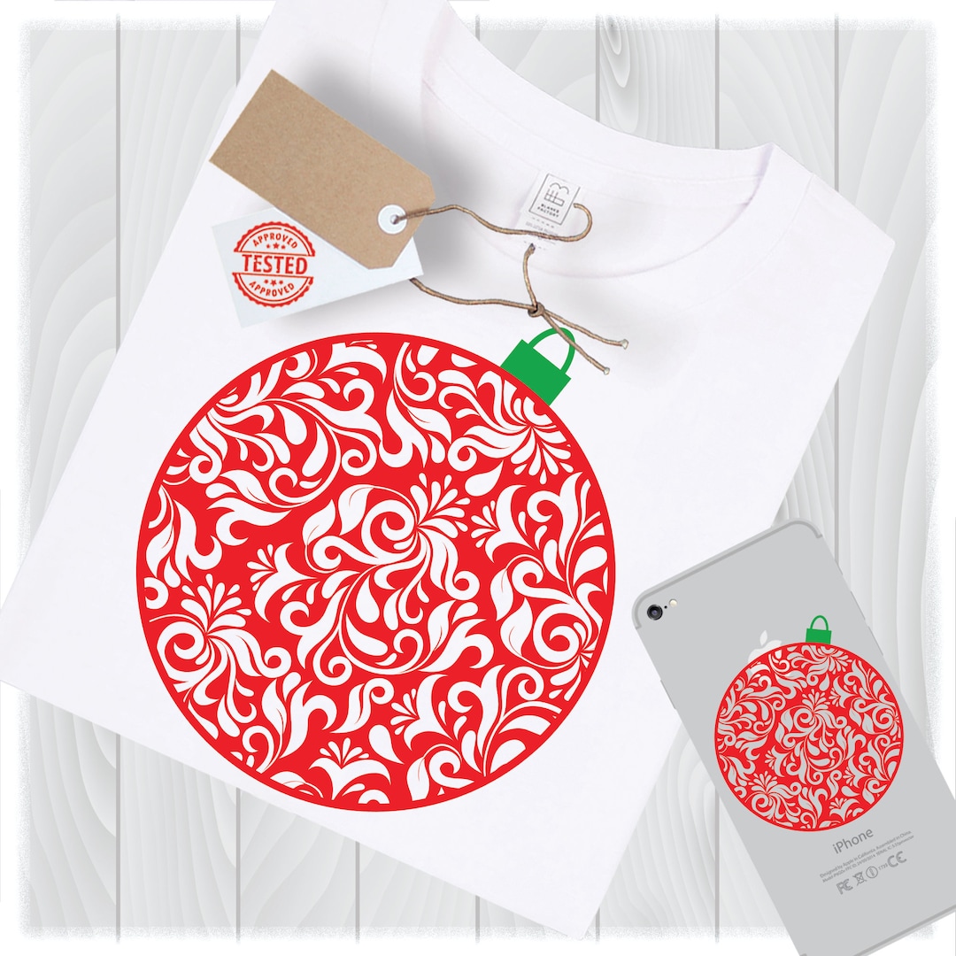Christmas Ball Ornament SVG Files for Cricut Designs Etsy