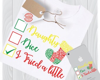 Naughty Nice I Tried SVG Files for Cricut Designs | Funny Christmas Svg | Christmas Shirt Svg | Holiday Svg | Kids Christmas Svg Files