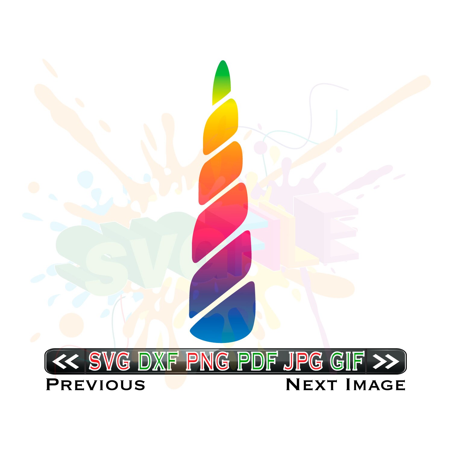 Colorful Unicorn Horn Svg Files for Cricut Designs Svg | Etsy