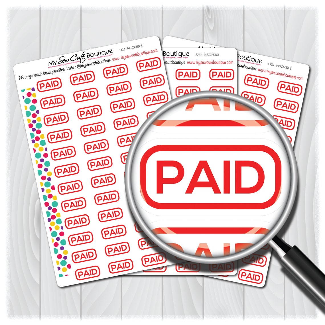 Paid Planner Stickers Paid Stickers Icon Stickers - Etsy