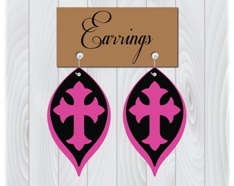 Cross Earrings SVG Files | Cricut & Laser Cut Designs
