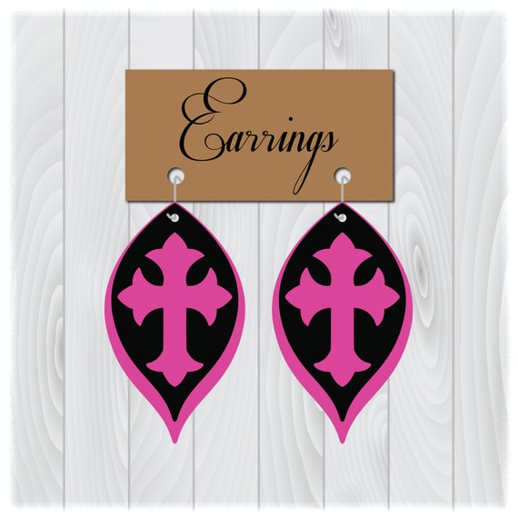 Cross Earrings SVG Files | Cricut & Laser Cut Designs