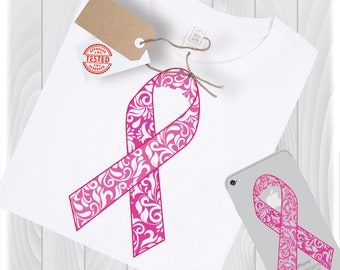 Breast Cancer Ribbon (svg, dxf, png, pdf, jpg, and gif) Files