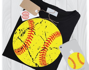 Distressed Softball SVG Files, Baseball Mom, DIY Crafts