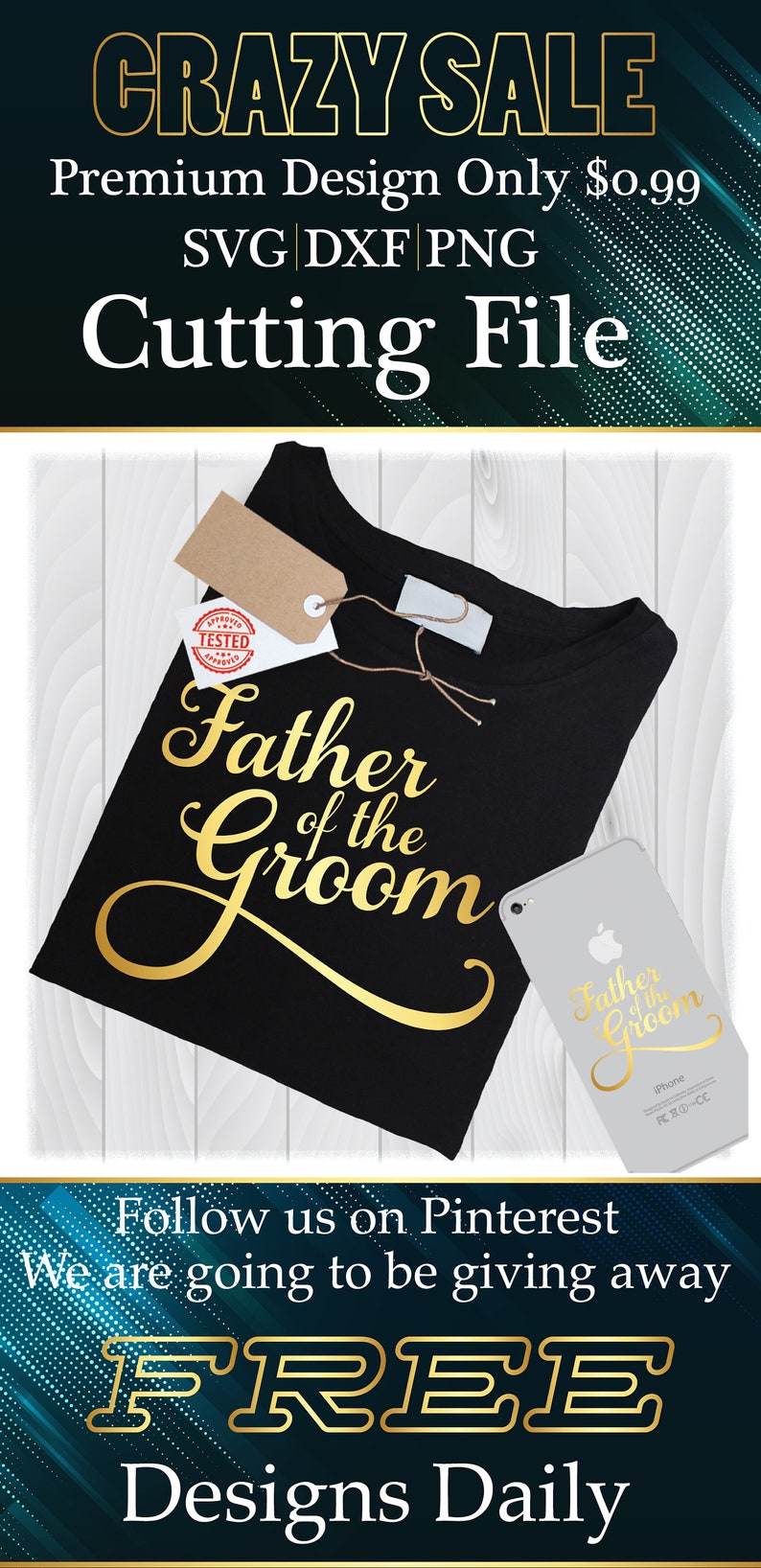 Download Father of the Groom SVG Files for Cricut Designs Wedding ...