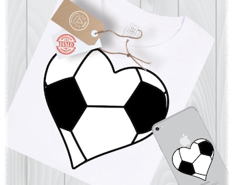 Soccer Ball Heart SVG Files, Sports Cut Files (Digital Download)