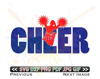 Cheer SVG File: Cheerleader Cut Files for Cricut & Silhouette
