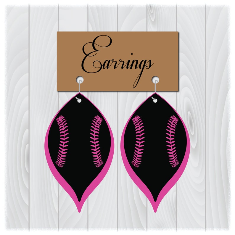 Baseball Earrings Svg Files for Cricut Designs Stacked Etsy