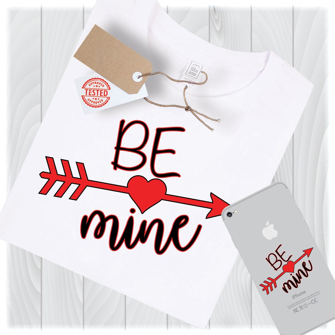 Be Mine SVG | Valentine's Day Heart Arrow Design (digital Files) - Etsy
