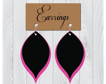 Teardrop Earrings SVG Files | Layered Cricut Designs (Digital Download)