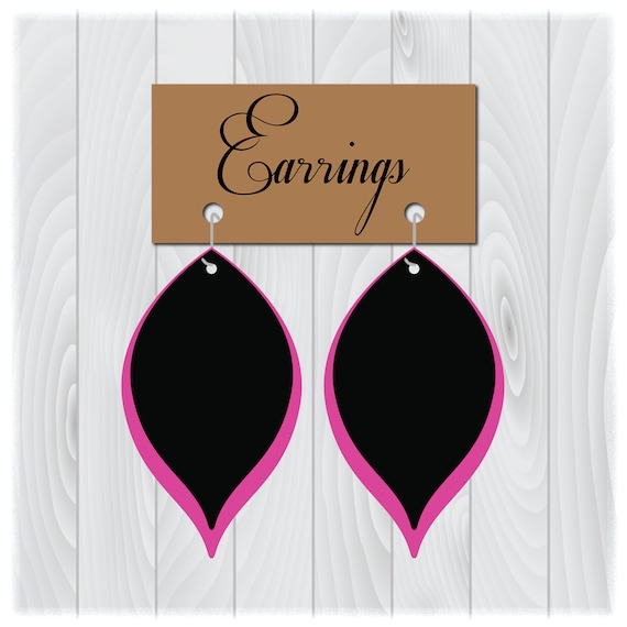 Teardrop Earrings SVG Files | Layered Cricut Designs (Digital Download)