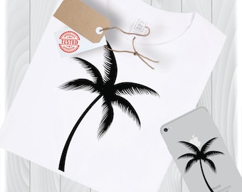 Palmboom SVG-, Cricut- en Silhouette Cut-bestanden (digitale download)