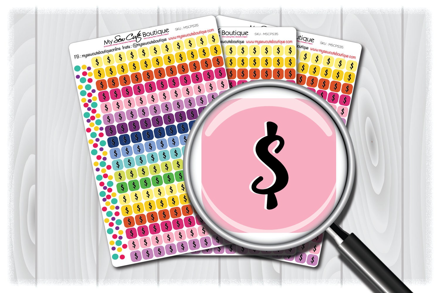 Dollar Sign Planner Stickers Money Savings Planner Stickers Etsy