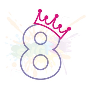 8th Birthday SVG Files, Birthday SVG, SVG, Eighth Birthday Svg, Birthday Girl Svg, Eight Svg, Eight Birthday Svg, Svg File, Svg Designs