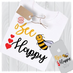 Bee Happy SVG Files for Cricut Designs | Valentines Svg | Valentines Day Svg For Girls | Valentine Clipart | Valentines Day Quotes Svg