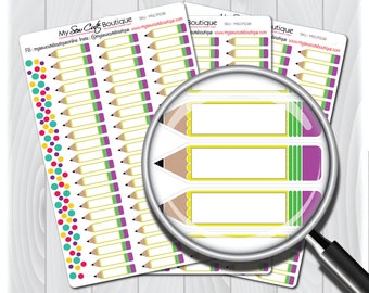 Pencil Planner Stickers | Matte Label Stickers