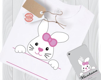 Easter Bunny Monogram SVG, Rabbit Cutting Files (Digital Download)