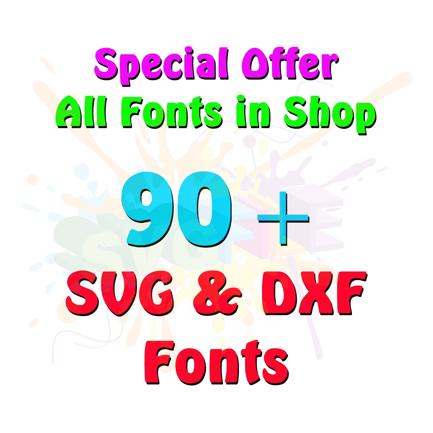 Download SVG Font Bundle Monogram Cutting Files for Cricut Cut Fonts | Etsy