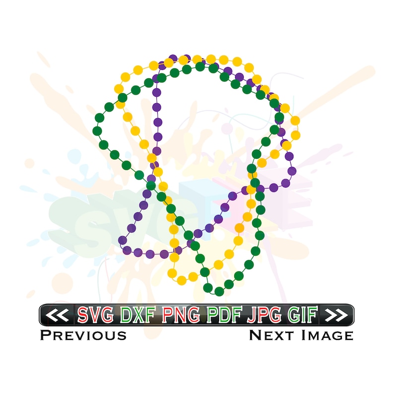 Mardi Gras Svg Beads SVG Files for Cricut Designs Necklace | Etsy